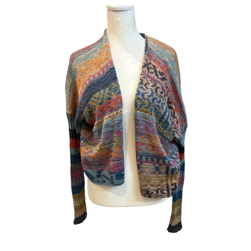 Peruvian Connection Multicolor Boho Pattern Cropp… - image 5